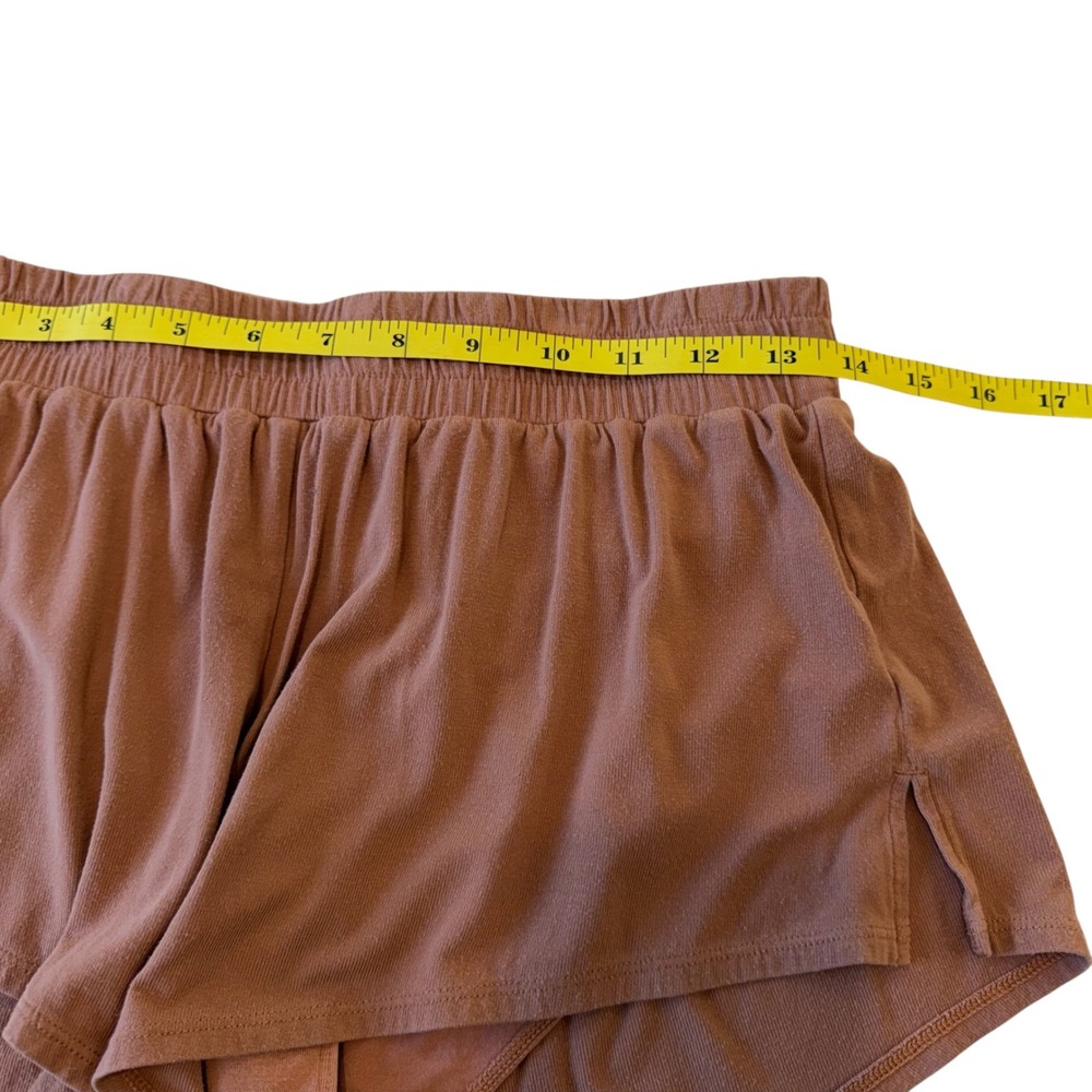 RicherPoorer Lounge Shorts Women Medium Brown Excellent Elastic Waist Jersey - Picture 6 of 6